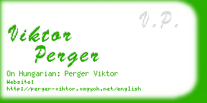 viktor perger business card